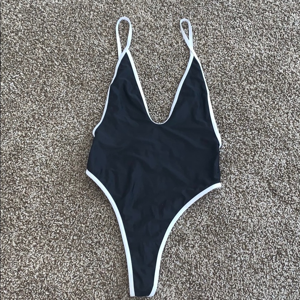 One piece low back swimsuit